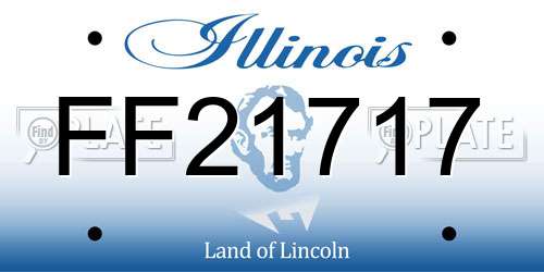 FF21717 Illinois License Plate