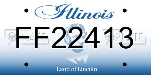 FF22413 Illinois License Plate