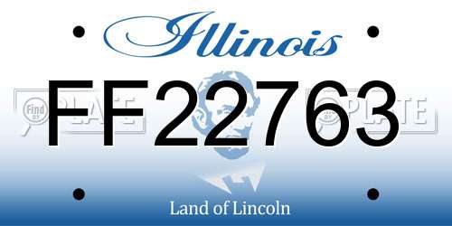 FF22763 Illinois License Plate