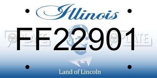 FF22901 Illinois License Plate