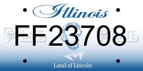 FF23708 Illinois License Plate