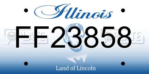 FF23858 Illinois License Plate