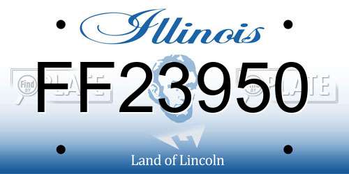 FF23950 Illinois License Plate