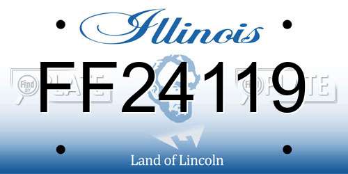 FF24119 Illinois License Plate