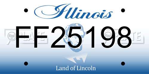 FF25198 Illinois License Plate