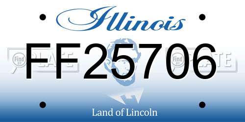 FF25706 Illinois License Plate