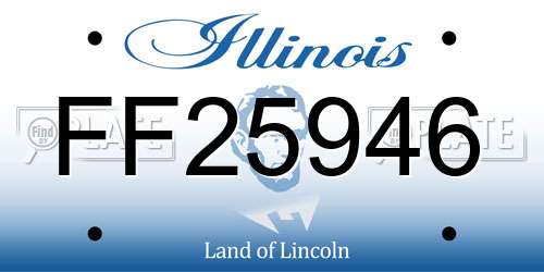 FF25946 Illinois License Plate