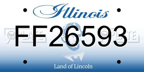 FF26593 Illinois License Plate