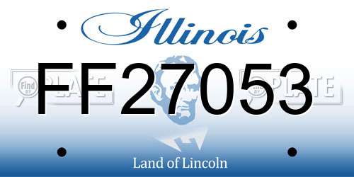 FF27053 Illinois License Plate