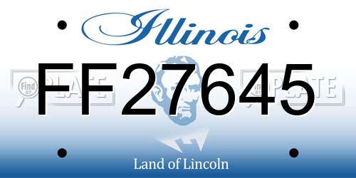 FF27645 Illinois License Plate