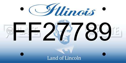 FF27789 Illinois License Plate