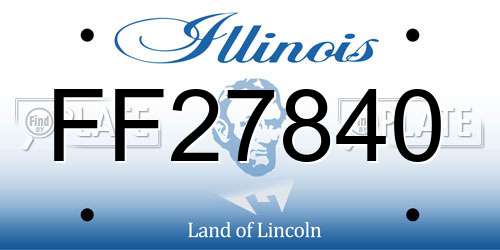 FF27840 Illinois License Plate