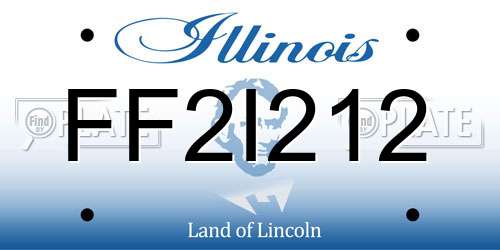 FF2I212 Illinois License Plate