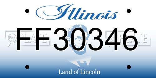 FF30346 Illinois License Plate
