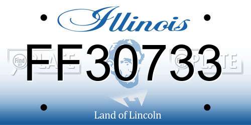 FF30733 Illinois License Plate
