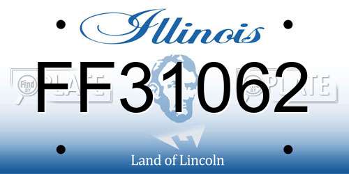 FF31062 Illinois License Plate