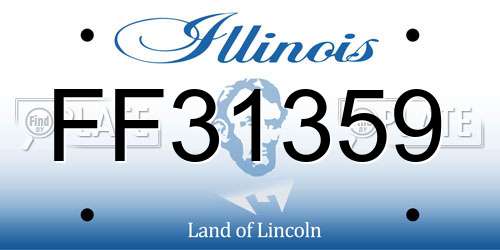 FF31359 Illinois License Plate