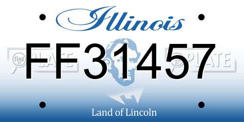 FF31457 Illinois License Plate