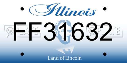 FF31632 Illinois License Plate