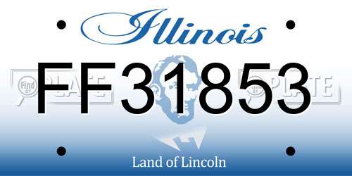 FF31853 Illinois License Plate