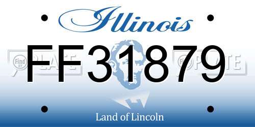 FF31879 Illinois License Plate