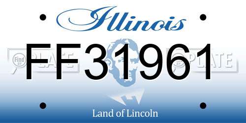 FF31961 Illinois License Plate