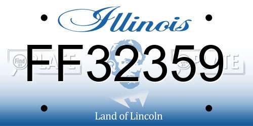 FF32359 Illinois License Plate