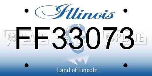 FF33073 Illinois License Plate