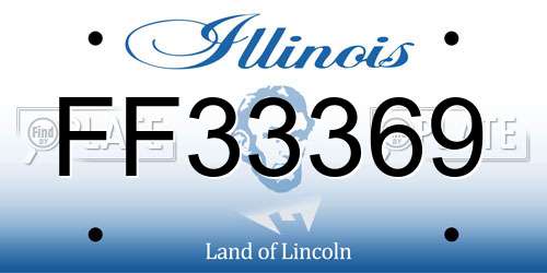 FF33369 Illinois License Plate