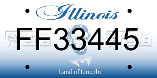 FF33445 Illinois License Plate