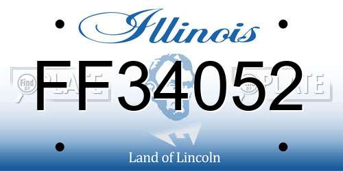 FF34052 Illinois License Plate