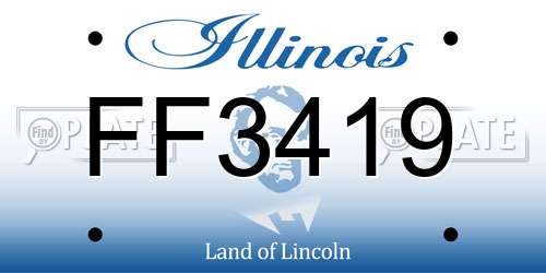 FF3419 Illinois License Plate