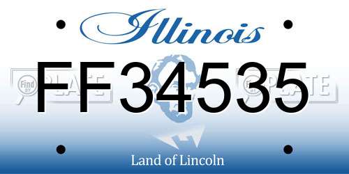 FF34535 Illinois License Plate
