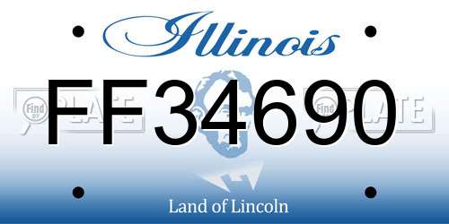 FF34690 Illinois License Plate