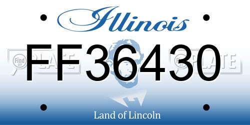 FF36430 Illinois License Plate
