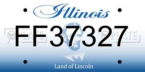 FF37327 Illinois License Plate