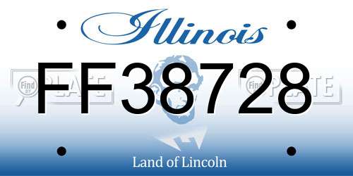 FF38728 Illinois License Plate