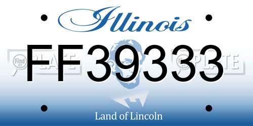 FF39333 Illinois License Plate