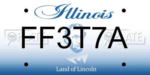 FF3T7A Illinois License Plate