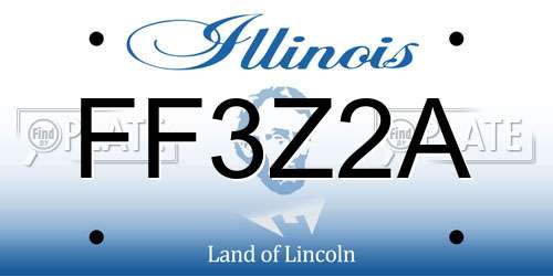 FF3Z2A Illinois License Plate