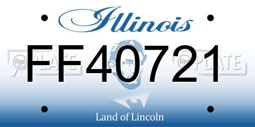 FF40721 Illinois License Plate
