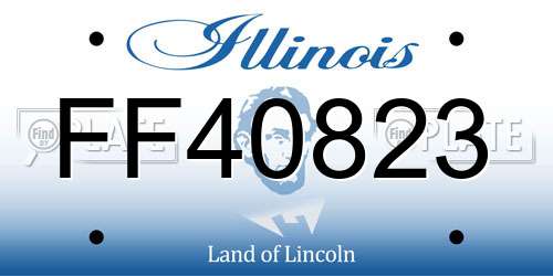 FF40823 Illinois License Plate