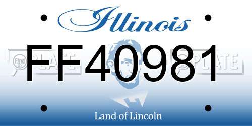 FF40981 Illinois License Plate