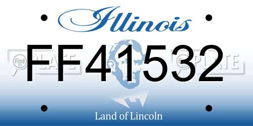FF41532 Illinois License Plate