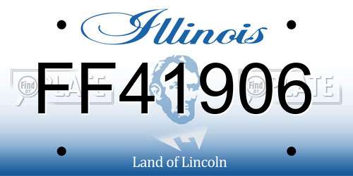 FF41906 Illinois License Plate