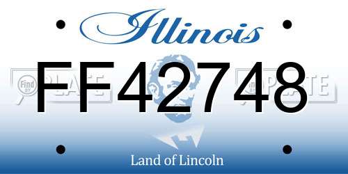 FF42748 Illinois License Plate