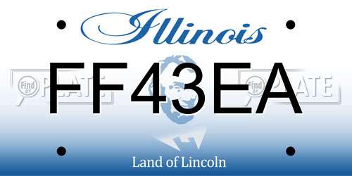 FF43EA Illinois License Plate