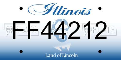 FF44212 Illinois License Plate