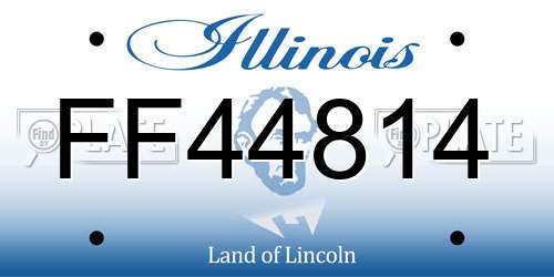 FF44814 Illinois License Plate