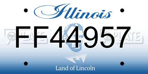 FF44957 Illinois License Plate